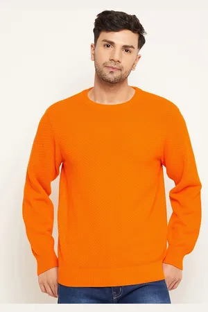 Club York Cable Knit Self Design Cotton Pullover Sweaters