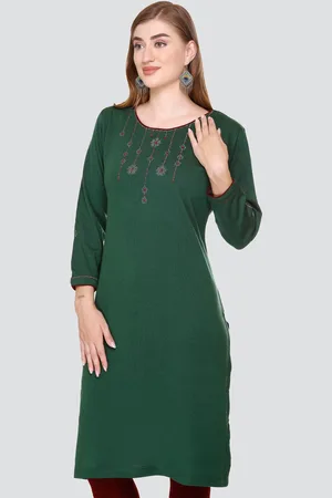 Elthia Floral Yoke Design Acrylic Straight Kurta