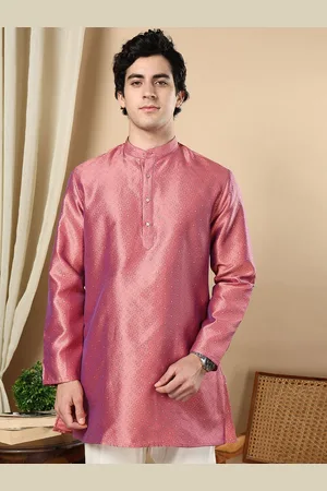 TATTVA Mandarin Collar Embellished Beads and Stones Straight Kurta