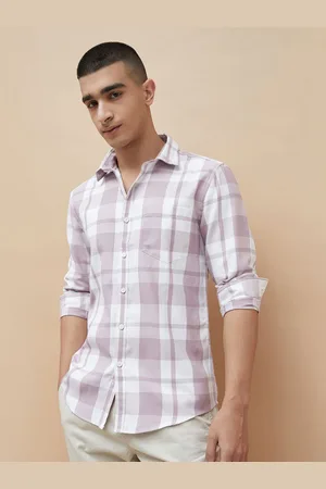 Lifestyle Men Slim Fit Spread Collar Tartan Checked Cotton Casual Shirt