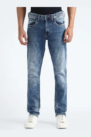 Flying Machine Men Slim Fit Mildly Distressed Heavy Fade Stretchable Jeans