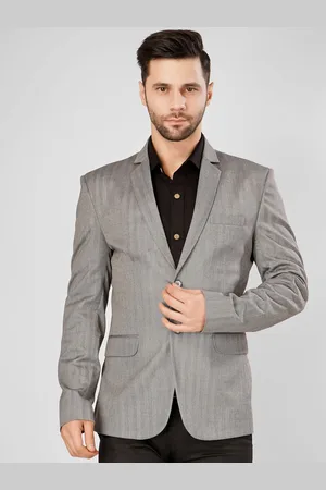 Wintage Striped Notched Lapel Collar Single-Breasted Blazer