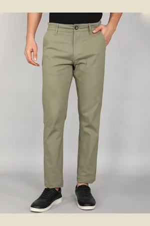 WROGN Men Solid Slim Fit Cotton Chinos Trousers