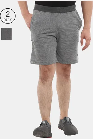 V-Mart Men Charcoal Mid-Rise Shorts