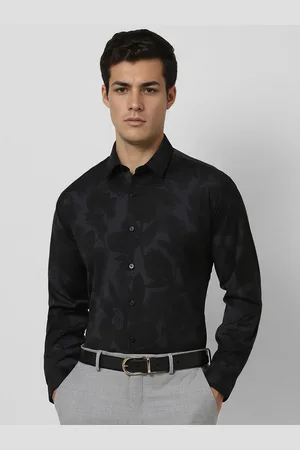 V Dot Men Slim Fit Spread Collar Floral Printed Formal Shirt