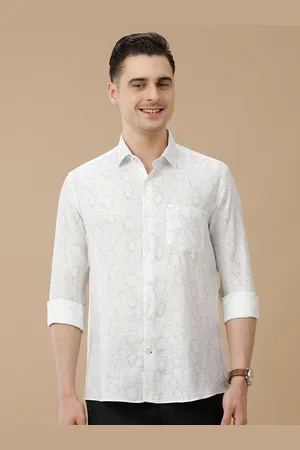 Linen Club Men Contemporary Slim Fit Opaque Printed Casual Shirt