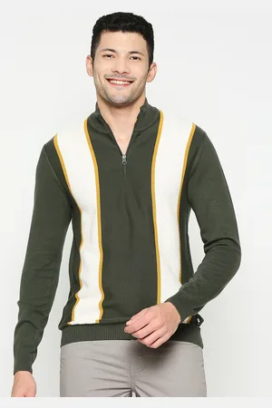 Being Human Colourblocked Half Zip Pullover