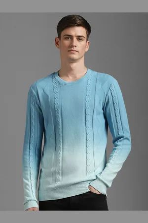 Louis Philippe Men Round Neck Pullover Cotton Sweater