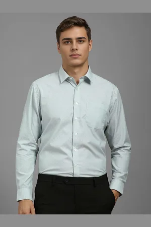 Louis Philippe Men Spread Collar Abstract Printed Cotton Formal Shirt