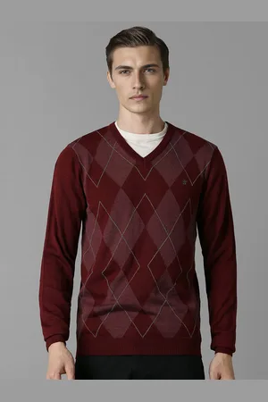 Louis Philippe Men Argyle Checked Pullover