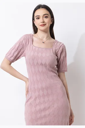 Armisto Side Slit Textured Bodycon Knit Dress