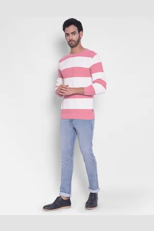 Crimsoune Club Colourblocked Long Sleeves Pure Cotton Pullover Sweaters