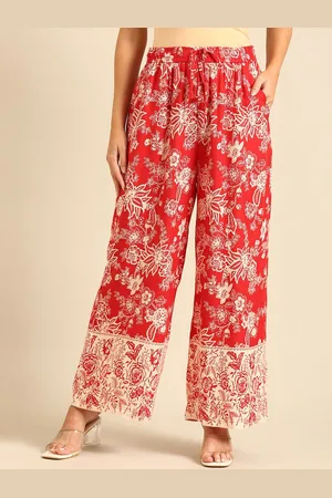 De Moza Women Floral Printed Trousers