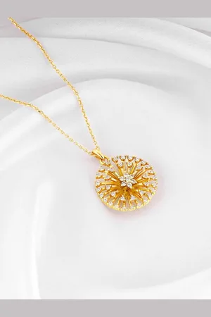 GIVA Gold Plated 925 Sterling Silver Pendants with Chains