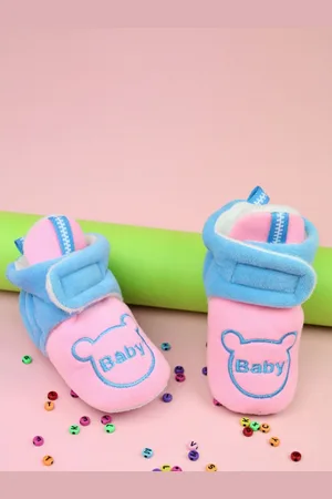 Neska Moda Unisex Kids Cotton Booties