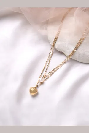 BeWitched Gold-Toned & White Pearl Layered Necklace