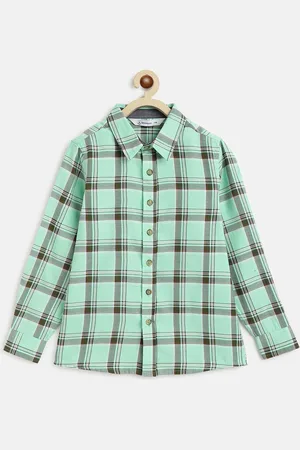 Campana Boys Buffalo Checked Pure Cotton Twill Casual Shirt