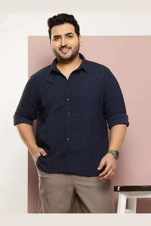 Sztori Men Plus Size Dobby Casual Shirt
