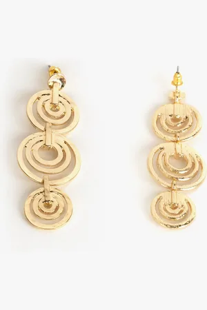 Kazo Gold Plated Geometric Drop Earrings