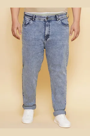 John Pride Men Low-Rise Heavy Fade Stretchable Jeans