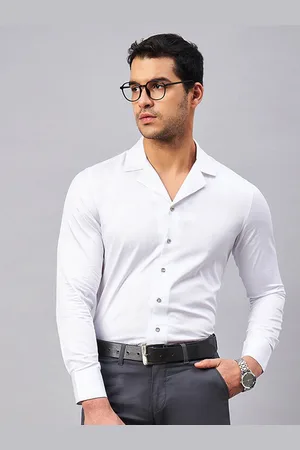 LOUIS STITCH Self Design Pure Cotton Formal Shirt