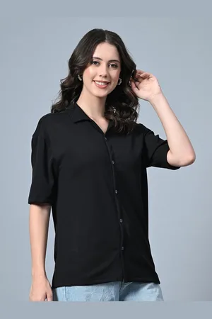 Moda Rapido Women Spread Collar Vertical Striped Casual Shirt