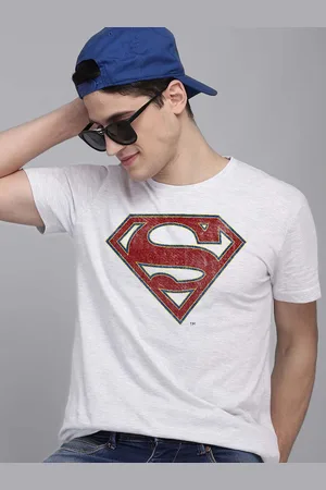 Free Authority Men Superman Printed Cotton Tshirts