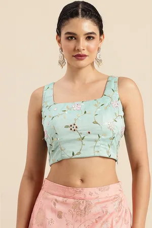 Ethnovog Embroidered Ready To Wear Sleeveless Blouse