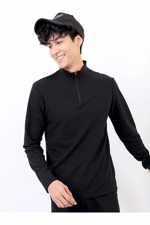Highlander Men Black Slim Fit T-shirt
