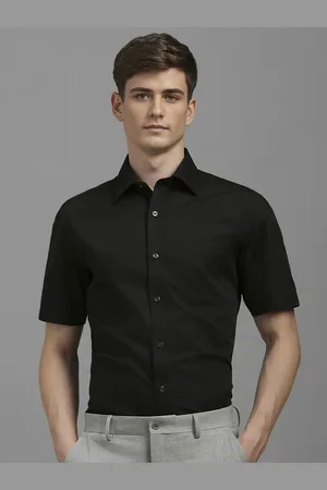 Louis Philippe Men Classic Fit Spread Collar Solid Cotton Casual Shirt