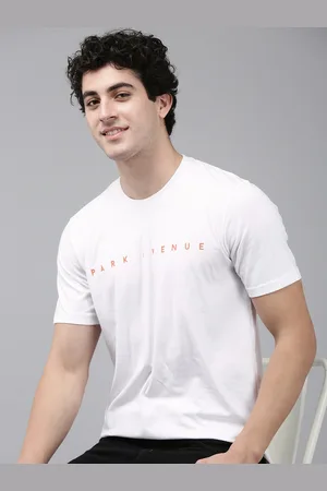 Park Avenue Brand Logo Printed Slim Fit T-shirt