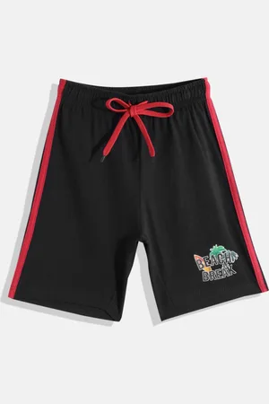 Eteenz Boys Premium Cotton Typography Printed Detail Regular Shorts