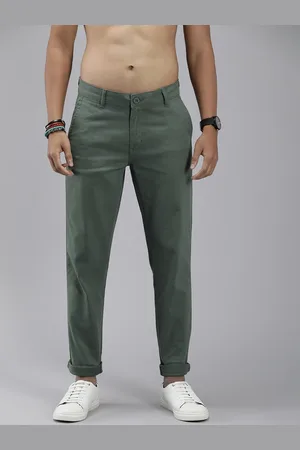 Roadster The Lifestyle Co. Men Solid Low-Rise Trousers