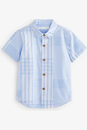 Next Boys Pure Cotton Striped Spread Collar Shirt