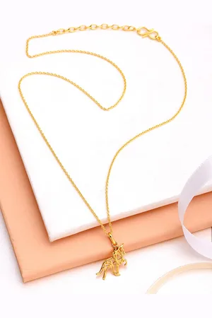 Tistabene Women Gold Plated Horse Origami Enamelled Pendant With Chain