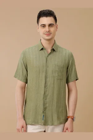 Linen Club Men Contemporary Slim Fit Striped Casual Shirt