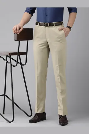 Park Avenue Men Mid-Rise Smart Trousers
