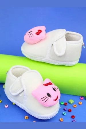 Neska Moda Unisex Kids Cotton Booties