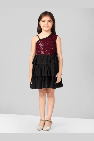 naughty ninos Girls Embellished Sequined Fit & Flare Dress