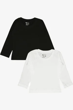 BodyCare Girls Pack Of 2 Solid Round Neck Cotton T-shirts