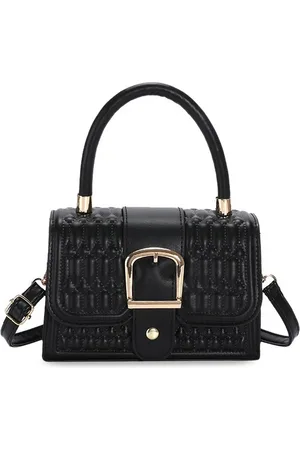 Diva Dale Textured Structured Sling Bag With Quilted