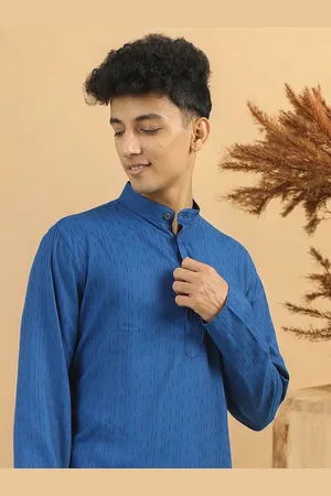 TATTVA Geometric Printed Thread Work Pure Cotton Kurta with Pyjamas