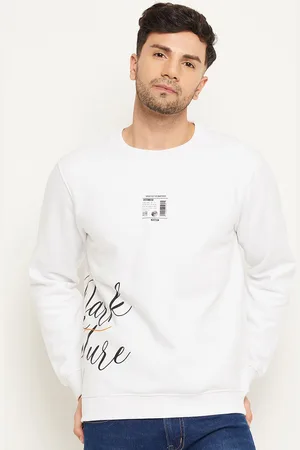 Club York Typography Printed Fleece Pullover Sweatshirt