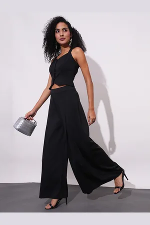 Globus Women Mid-Rise Loose Fit Wide-Leg Flared Trousers