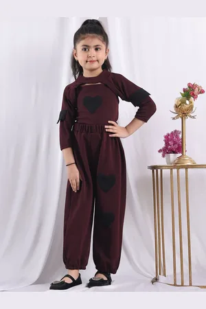NEUDIS Girls Shoulder Straps Top With Joggers & Jacket