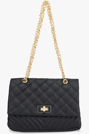 Kazo Quilted Solid Handbag With Chain