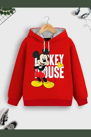 Miss and Chief Boys Cotton Printed Hooded Sweatshirt