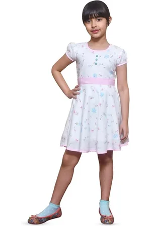 BAESD Floral Printed Cotton Fit & Flare Dress