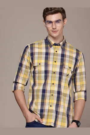 Nautica Pure Cotton Slim Fit Opaque Checked Casual Shirt