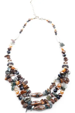 Alberre Odette Layered Beaded Statement Necklace